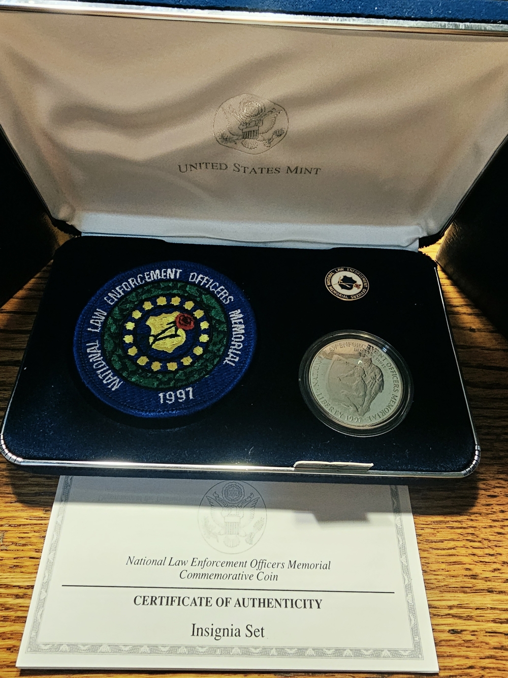 1997 National Law Enforcement Officers Memorial Insignia Set - Blue